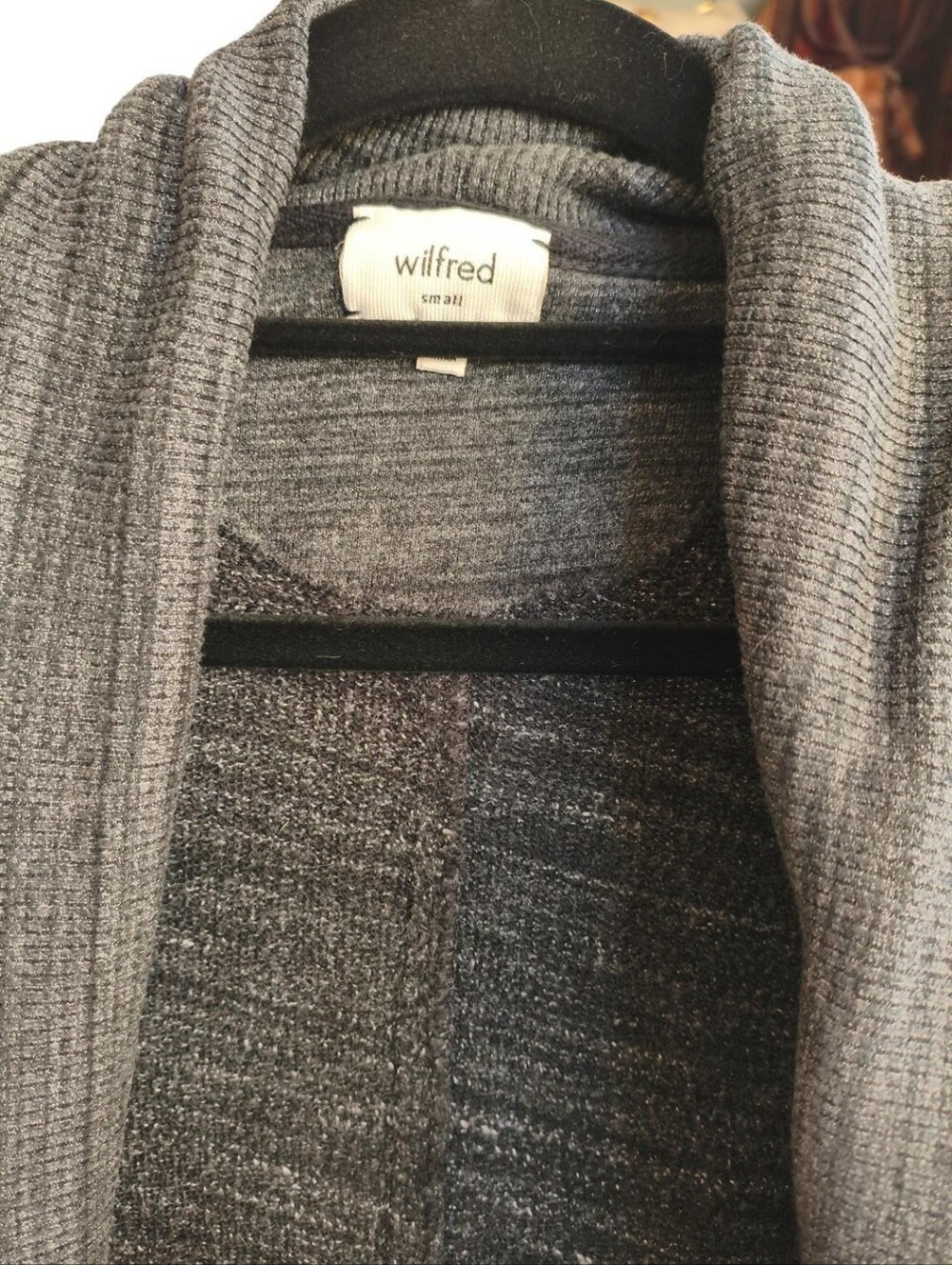 Wilfred by Aritzia Cocoon Open-Front Cardigan – S – Charcoal Grey